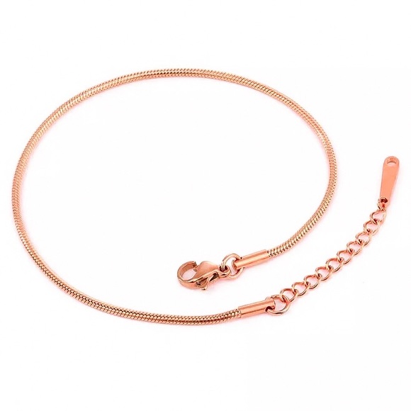 🔵𝟲𝟱%𝗢𝗙𝗙 𝗯𝘂𝗻𝗱𝗹𝗲𝘀 𝟯+🔵 NEW Snake Chain Stainless Steel Anklet - Picture 7 of 12